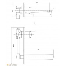 IMPRESE Breclav VR-05245W смеситель для раковины настенного монтажа белый/хром