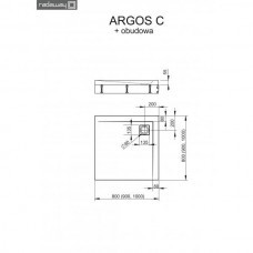 Акриловый душевой поддон Radaway Argos C1000 с ножками 1000*1000*145 ( 4ACN1010-02