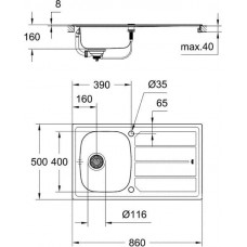 Grohe EX Sink 31552SD0 кухонная мойка K200